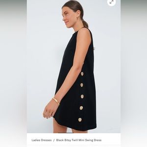NWT Tuckernuck black bitsy twill mini swing dress medium